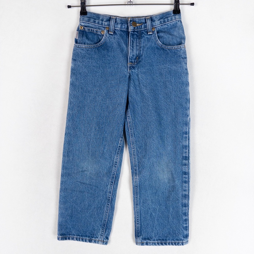Carhartt Boys Jeans Size 8 Blue Relaxed Fit Denim Workwear Pants